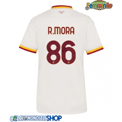 Maglie da calcio AS Roma Rodrigo Mora #86 Seconda Maglia Femminile 2026-27 Manica Corta